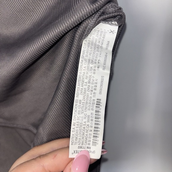 Zara Trafaluc Ribbed Bodysuit Brown Long Sleeve Stretch Slim Fit Size S - Picture 3 of 8